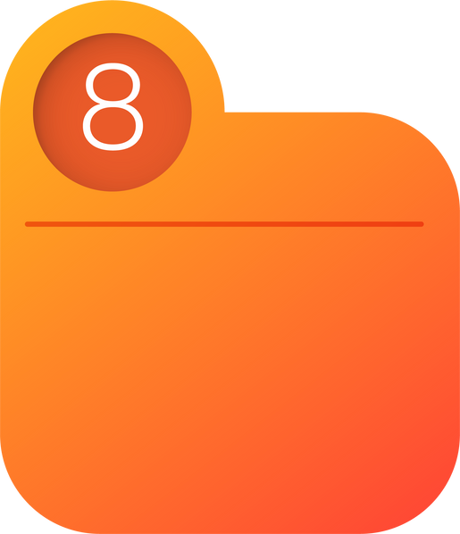 Infographic Diagram Element, Number 8